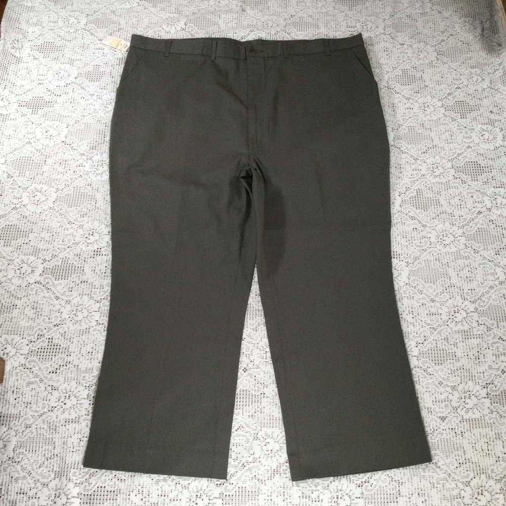 Vintage David Taylor Men's Dark Green Dress Pants Size 46/25.5